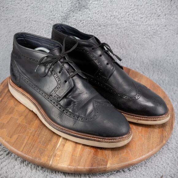 Cole Haan Martin Chukka Boot In Black Leather | Size 10.5 | C11650 - Picture 1 of 10